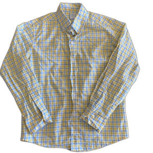 Mary & Grace Yellow & Blue Gingham Dress Shirt Boys' 10